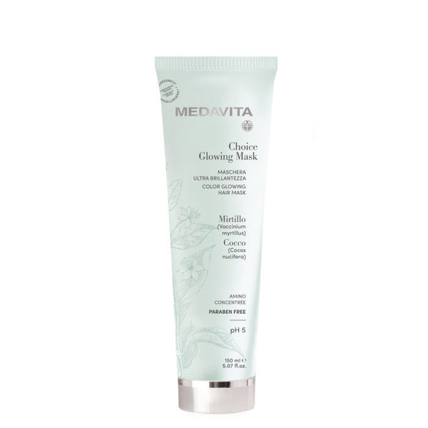 Medavita CHOICE GLOWING MASK Maschera ultra brillantezza Mirtillo e Cocco 150ml